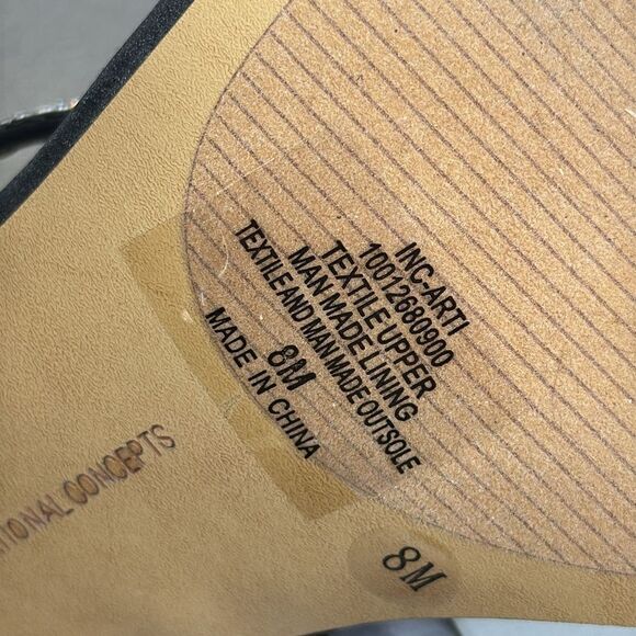 INC International Concepts Arti Strappy Dress Sandals- Black- 8 M NIB - Picture 7 of 8